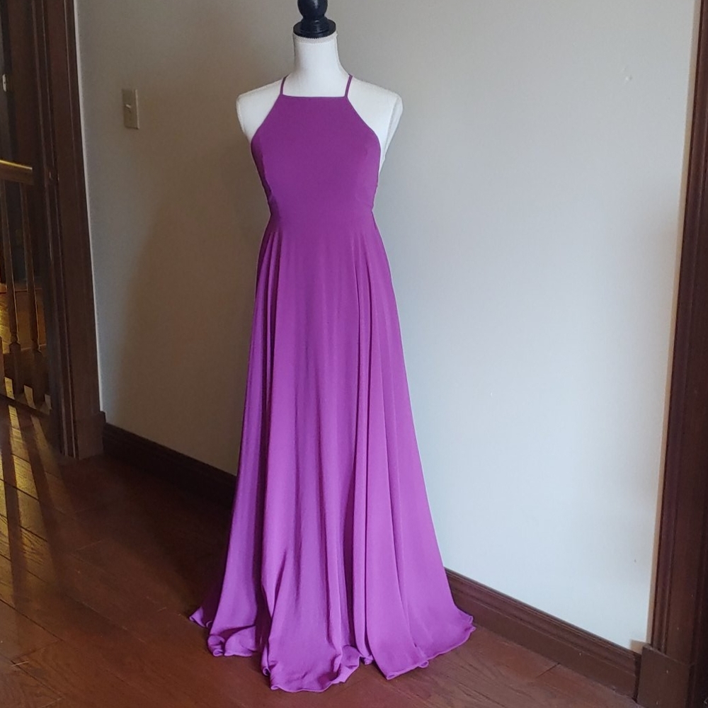 Lulu's magenta maxi dress size XS